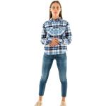 Superdry Lumberjack Flannel Shirt, Classic Blue Check, 38 Femme
