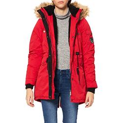 Superdry Nadare Microfibre Parka, Rouge (Burnt Red AM5), XXS (Taille Fabricant:6) Femme