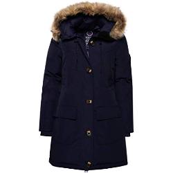 Superdry Rookie Down Parka, Bleu (Rinsed Navy 08S), XS (Taille Fabricant:8) Femme