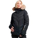 Vestes de ski Superdry noires en fausse fourrure imperméables avec jupe pare-neige Taille XL pour femme 
