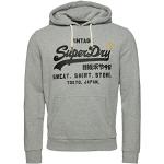 Superdry Sweat à capuche classique avec logo vintage pour homme, Gris cendré chiné, Large