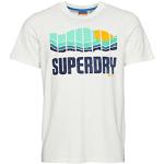 Superdry T- Shirt imprimé Chemise, Natural White Marl, L Homme