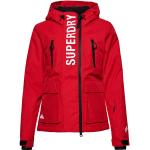 Vestes de ski Superdry rouge carmin imperméables respirantes Taille L look fashion pour femme 
