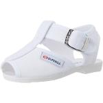 Sandales plates Superga blanches en toile respirantes à bouts ronds Pointure 26 classiques pour femme en promo 