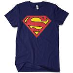Superman T-Shirt DC Comics Shield Bleu Marine - Bleu - XXX-Large
