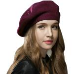 Bonnets d'automne rouges en laine Tailles uniques look fashion pour femme 