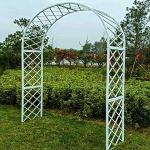 Arches de jardin blanches en fer forgé contemporaines 