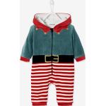 Pyjamas noël Vertbaudet rouge brique en velours à pompons Taille 18 mois pour bébé en promo de la boutique en ligne Vertbaudet.fr 
