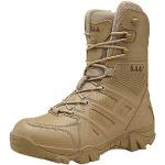 Desert boots beiges en cuir synthétique étanches Pointure 41 look militaire pour homme 