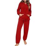 Cabans marins rouge bordeaux en velours à capuche Taille XXL look fashion pour femme 