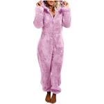 Lovasy Pyjama Femme Coton Long Vetement de Nuit Hiver Carreaux Col