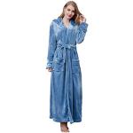 Pyjamas combinaisons bleues claires à carreaux en velours à motif lapins Taille M plus size look sexy pour femme 
