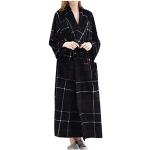 Pyjamas combinaisons noirs à carreaux en velours à motif lapins Taille XXL plus size look sexy pour femme 