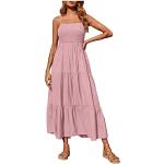 Robes de plage roses longues Taille XXL look fashion pour femme 