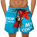 Boxers de bain bleu roi en microfibre Taille XXL plus size look fashion pour homme 