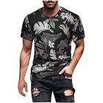 T-shirts de compression en flanelle à manches courtes Taille XL look fashion pour homme 