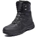 Chaussures de randonnée noires à rayures en tissu anti choc à fermetures éclair Pointure 44 look fashion pour homme 