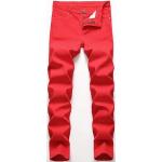 Jeans rouges en denim lavable en machine Taille 3 XL classiques pour femme 
