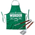 SV Werder Bremen Werder Ensemble d'ustensiles de barbecue en acier inoxydable et tablier de barbecue Vert
