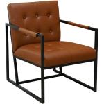 Fauteuils lounges marron en cuir synthétique modernes 