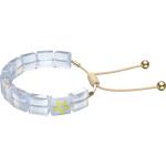 Bracelets de perles de créateur Swarovski bleus en verre à perles look fashion pour femme 