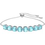 Bracelets en argent de créateur Swarovski bleus look fashion pour femme 