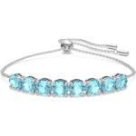 Bracelets de créateur Swarovski bleus en rhodium look fashion pour femme 