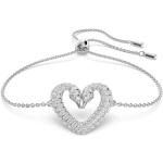 Bracelets coeur de créateur Swarovski gris en métal pour femme 