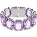 Bracelets de créateur Swarovski violets en rhodium look fashion pour femme 