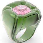 Bagues de créateur Swarovski vertes en cristal pour femme 