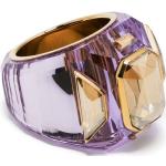 Bagues en or de créateur Swarovski violettes en plaqué Or Taille 52 pour femme 