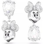 Boucles d'oreilles de créateur Swarovski blanches Mickey Mouse Club Minnie Mouse pour femme 