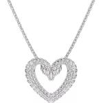 Swarovski Bijouterie, Una Necklace Heart Medium Rhodium plated en white - Collierpour dames
