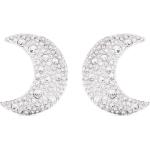 Boucles d'oreilles de créateur Swarovski argentées en cristal en argent pour femme en promo 