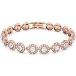 Bracelets de créateur Swarovski blancs en cristal en or rose look fashion pour femme en promo 