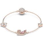 Bracelets de créateur Swarovski dorés en cristal en or rose look fashion pour femme 