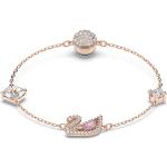 Bracelets breloques de créateur Swarovski roses en cristal look fashion pour femme en promo 