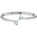 Bracelets en jonc de créateur Swarovski blancs en cristal look fashion pour femme 