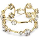 Bracelets en jonc de créateur Swarovski dorés en cristal look fashion pour femme 