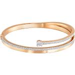 Bracelets manchette de créateur Swarovski dorés en cristal look fashion pour femme en promo 