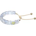 Swarovski Bracelet 'Letra' jaune / blanc / argent / beige / or