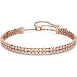 Bracelets de créateur Swarovski blancs en métal en or rose look fashion pour femme 