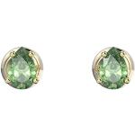 Clous d'oreille, puces d'oreille de créateur Swarovski verts en cristal à clous look fashion pour femme en promo 