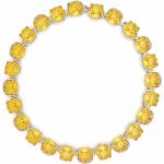 Ras-de-cou de créateur Swarovski jaunes en cristal pour femme 