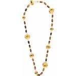 Colliers de créateur Swarovski marron en cristal à perles à motif tigres de perles pour femme en promo 