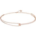 Bracelets de créateur Swarovski rose bonbon en cristal en or rose romantiques pour femme 