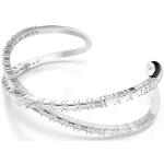 Bracelets manchette de créateur Swarovski blancs en métal look fashion pour femme 
