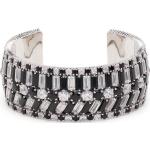 Bracelets en argent de créateur Swarovski noirs en cristal pour femme en promo 
