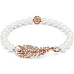 Bracelets de perles de créateur Swarovski blancs en cristal look fashion pour femme en promo 