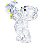 Statuettes Swarovski bleues en cristal à motif ours 